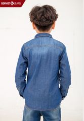 Áo Sơ Mi Dài Tay Bé Trai Jeans Ôm Vừa N3121J2019