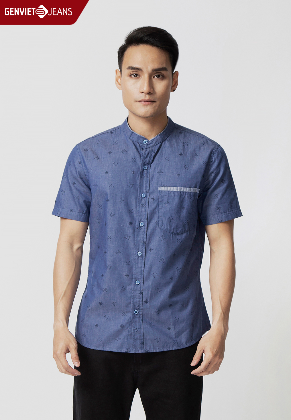 Áo Sơ Mi Nam Ngắn Tay Aristino ASS023S2 Màu trắng kẻ caro xanh OwenShop