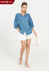 Áo Sơ Mi Dài Tay Nữ Jeans Suông TA124J1932