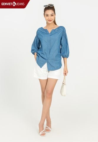 Áo Sơ Mi Dài Tay Nữ Jeans Suông TA124J1932