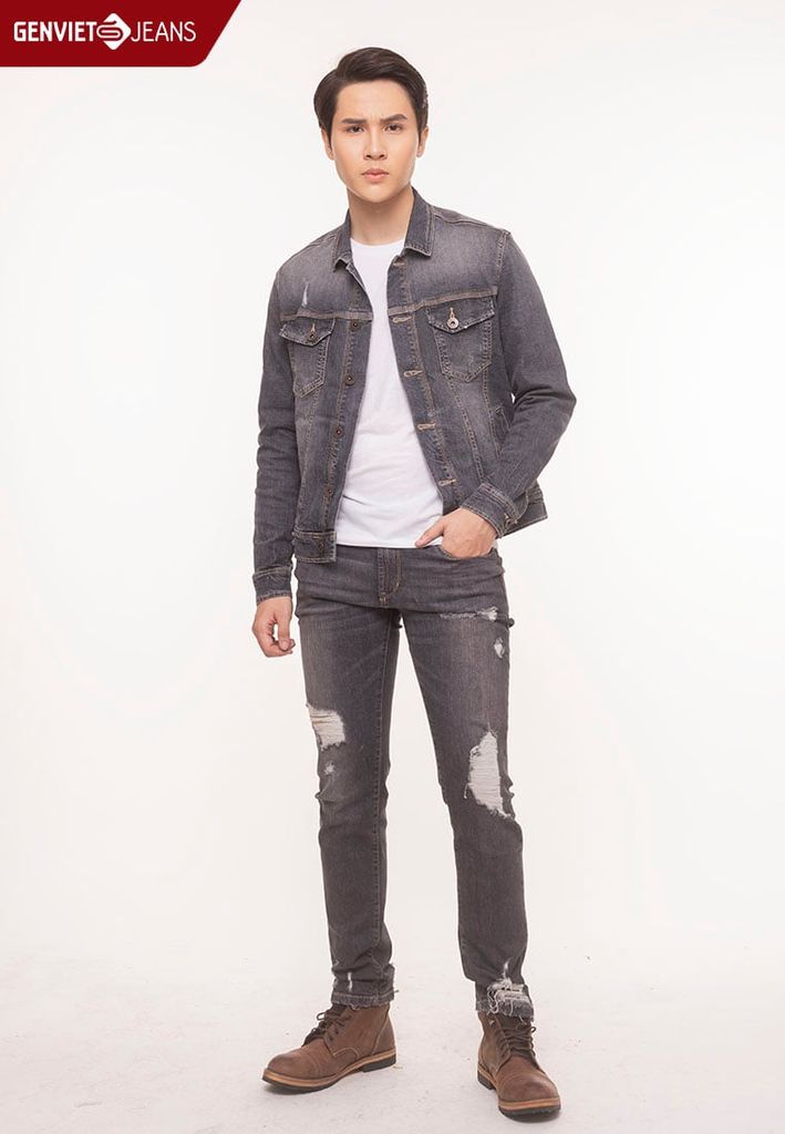 Áo Khoác 1 Lớp Nam Jeans Ôm Vừa T6121J669