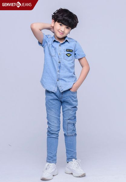  K3321J1229 - Áo Sơmi Cộc Tay Bé Trai 