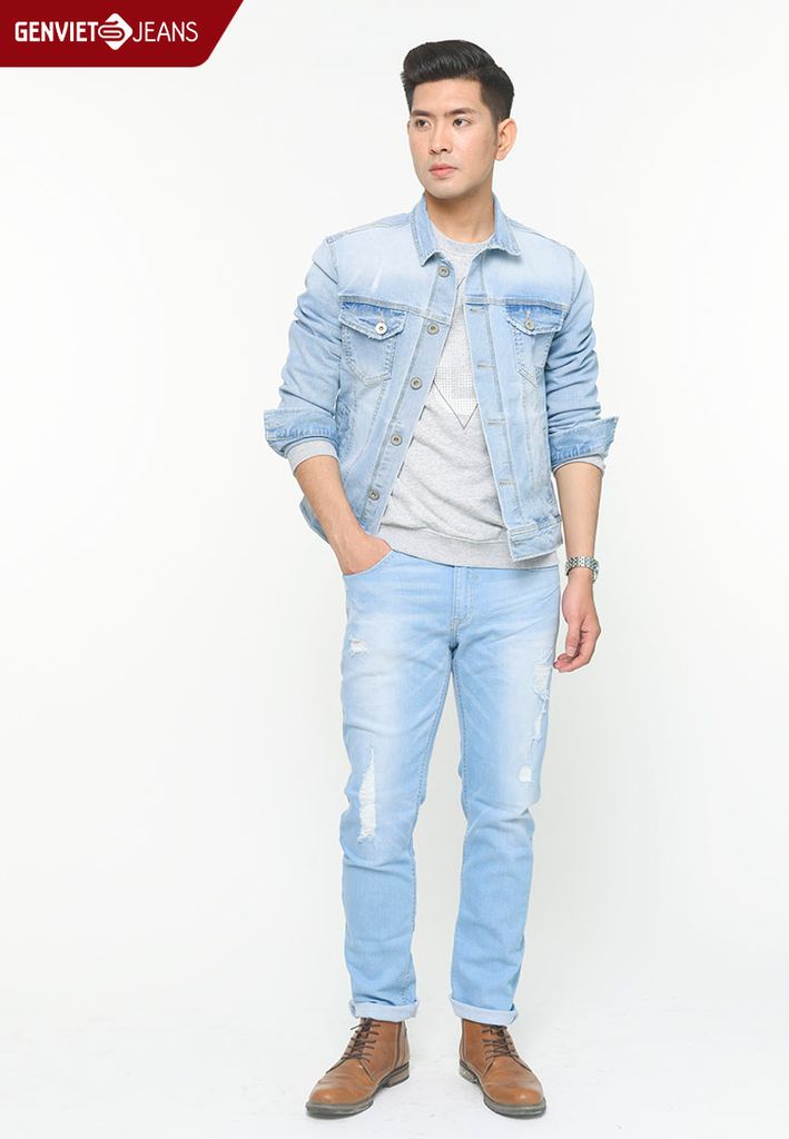 Áo Khoác 1 Lớp Nam Jeans Ôm Vừa T6121J669