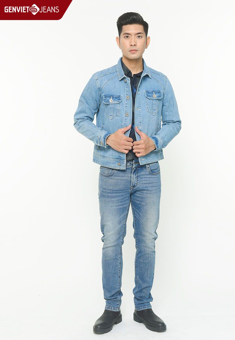  Áo Khoác 1 Lớp Nam Jeans Suông Vừa D6123J668 