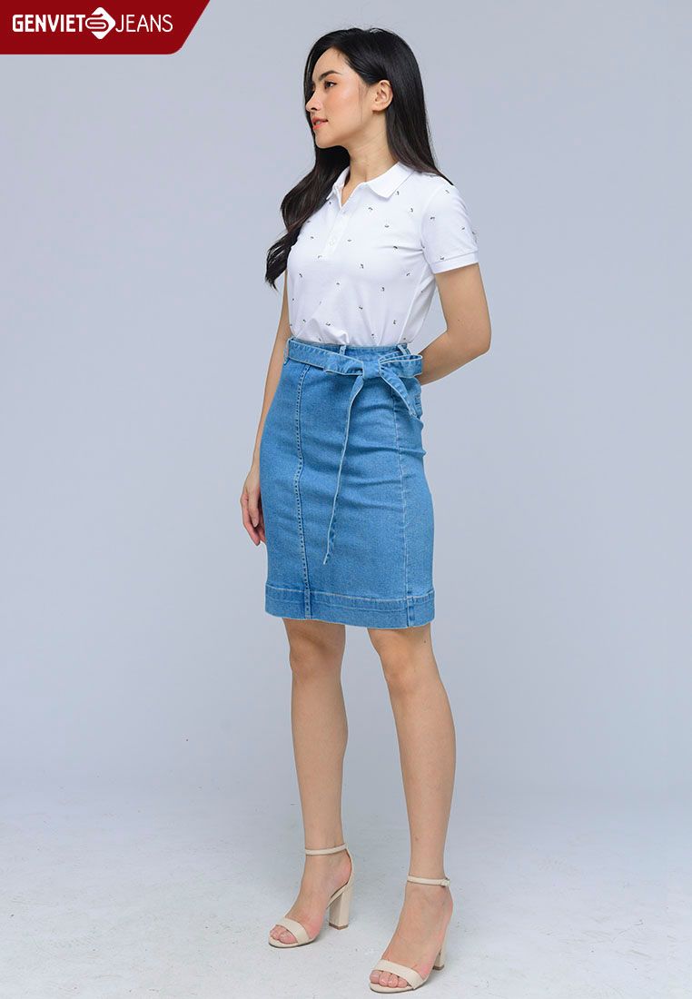  Chân Váy - Juyp Nữ Jeans Suông Vừa DJ323J999 