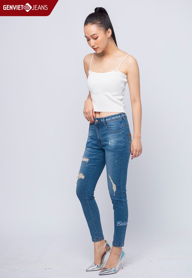  Quần Dài Nữ Jeans Col Ôm XQ102J769 