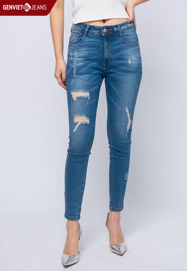  Quần Dài Nữ Jeans Col Ôm XQ102J769 