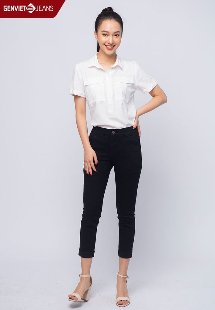 Quần Jeans Nữ Ống Col Vừa DQ103J980