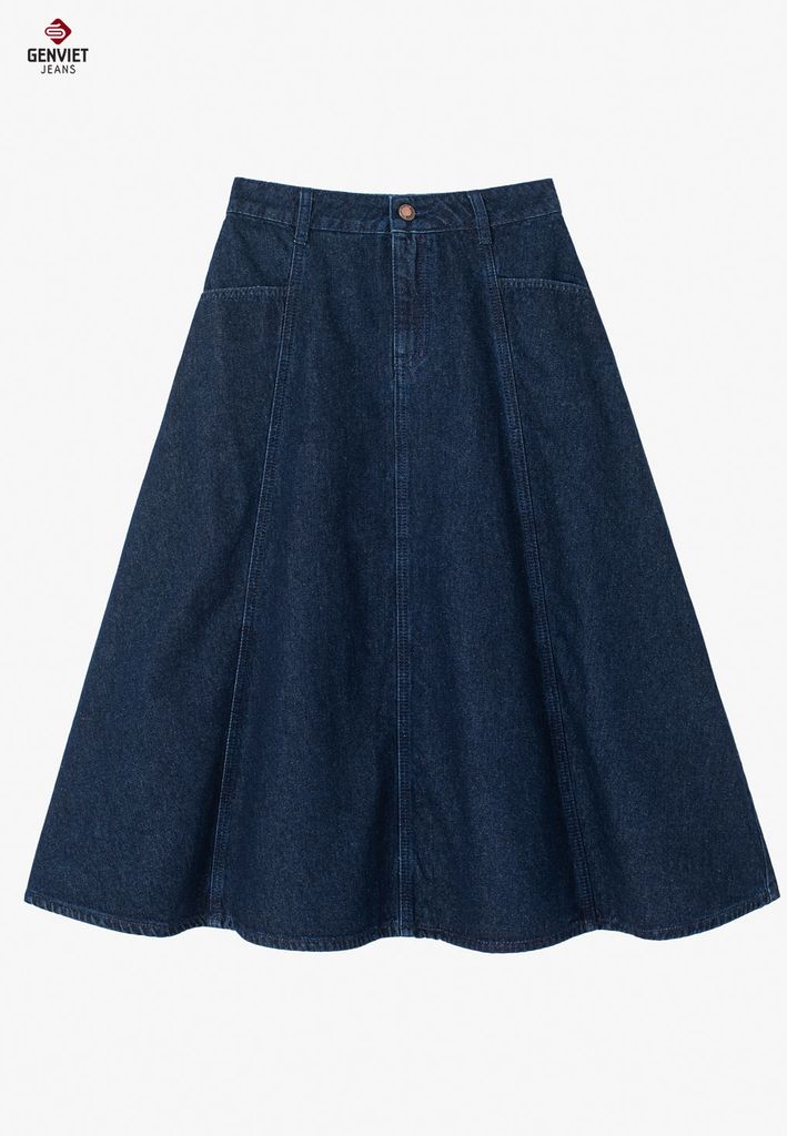 Juyp Dài Jeans Nữ Dáng Xoà TJ227J8413