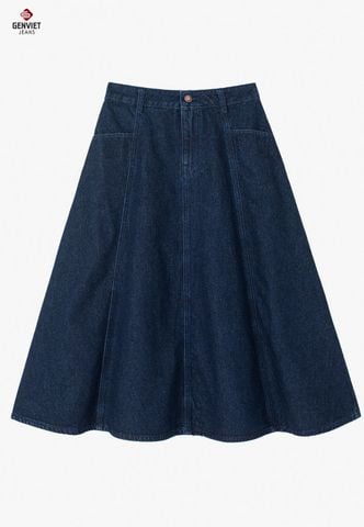 Juyp Dài Jeans Nữ Dáng Xoà TJ227J8413