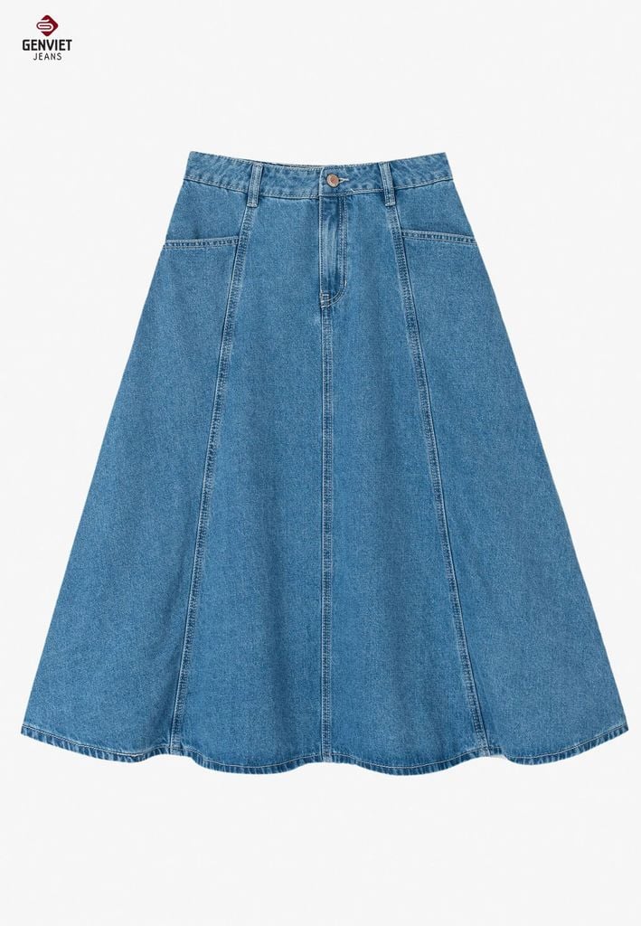 Juyp Dài Jeans Nữ Dáng Xoà TJ227J8413