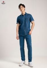 Áo Sơ Mi Jeans Cộc Tay Nam T3321J8196