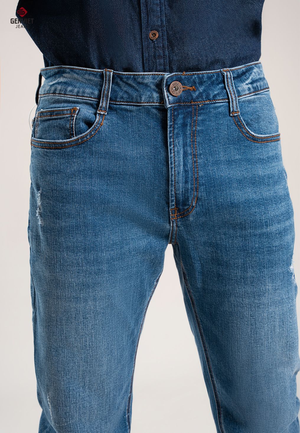  Quần Dài Nam Jeans Col Đứng T1108J8277 