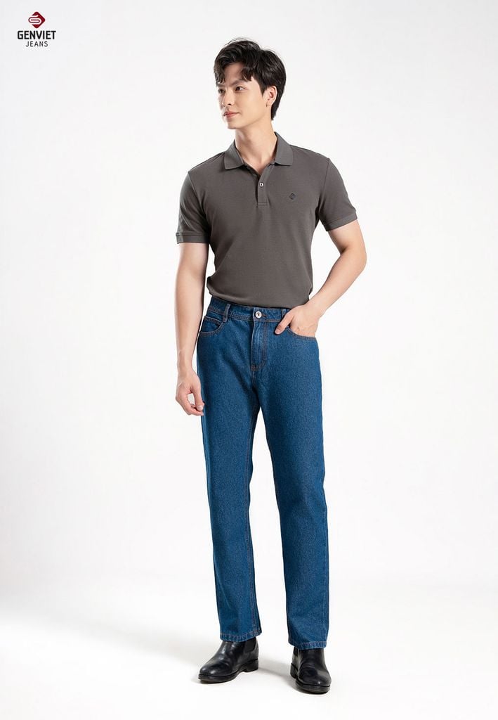 Quần Jeans Nam Ống Đứng D1109J8329
