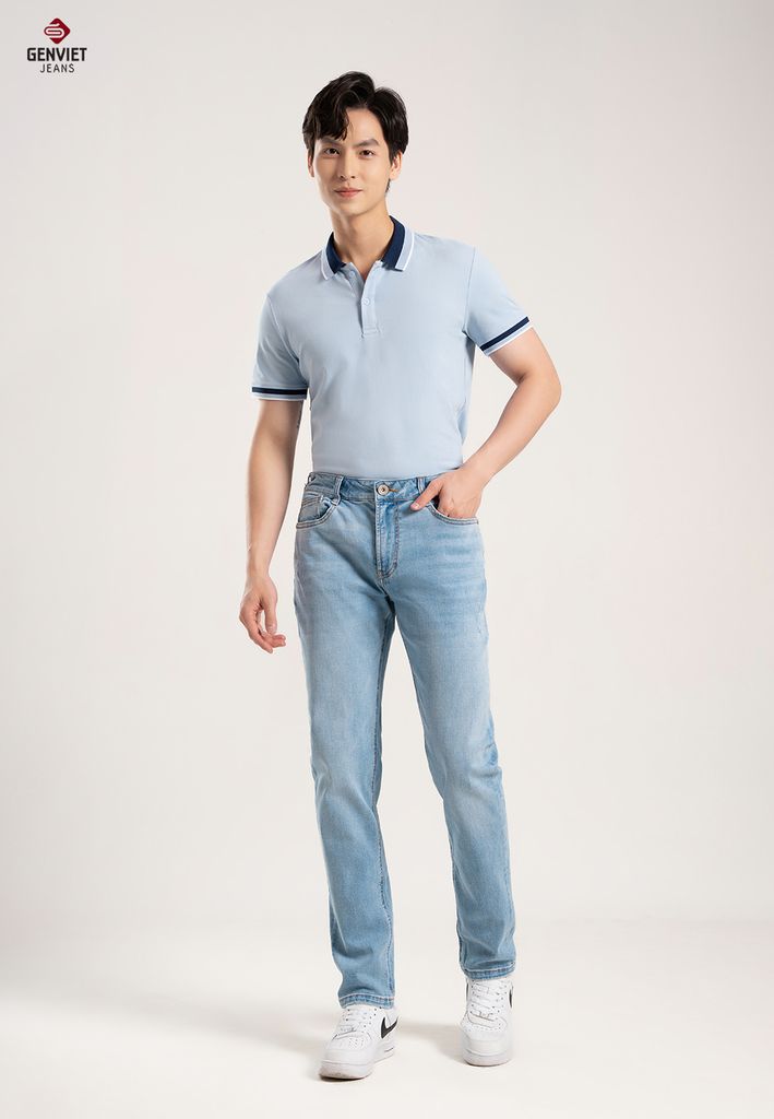 Quần Jeans Nam Ống Col Đứng T1108J8277