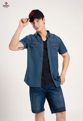  Áo Sơ Mi Cộc Tay Nam Jeans Suông X3324J8198 