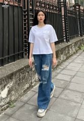 Quần Jeans Nữ Ống Suông XQ124J8271