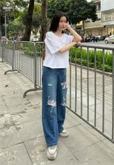 Quần Jeans Nữ Ống Suông XQ124J8271