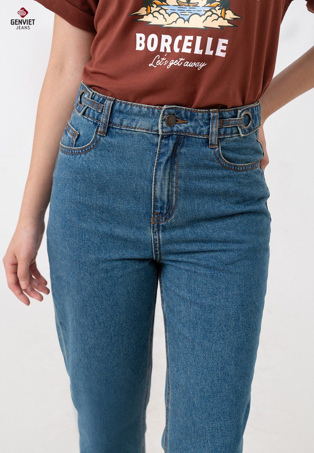  Quần Dài Nữ Jeans Baggy Trẻ Trung TQ104J8527 