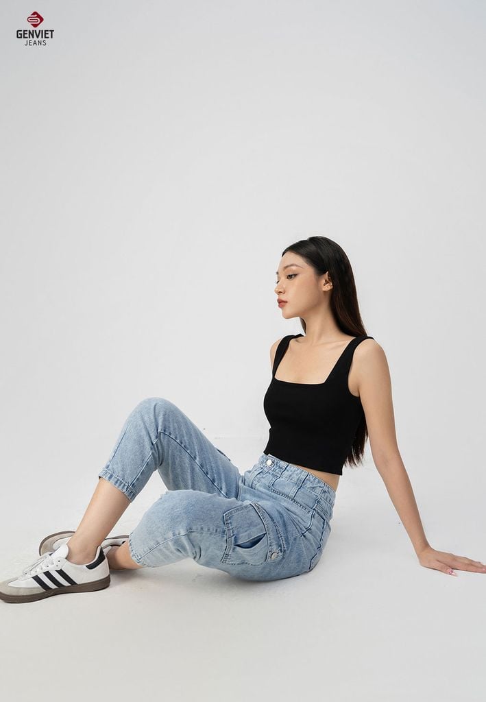 Quần Jeans Nữ Dáng Baggy XQ104J8524