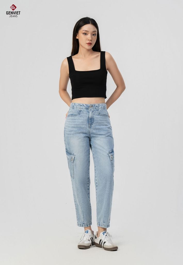 Quần Jeans Nữ Dáng Baggy XQ104J8524