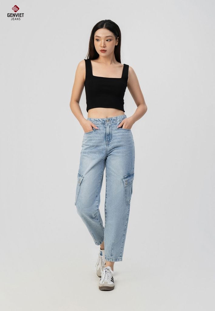 Quần Jeans Nữ Dáng Baggy XQ104J8524