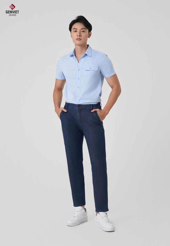 Quần Jeans Nam Túi Chéo T1106J8512