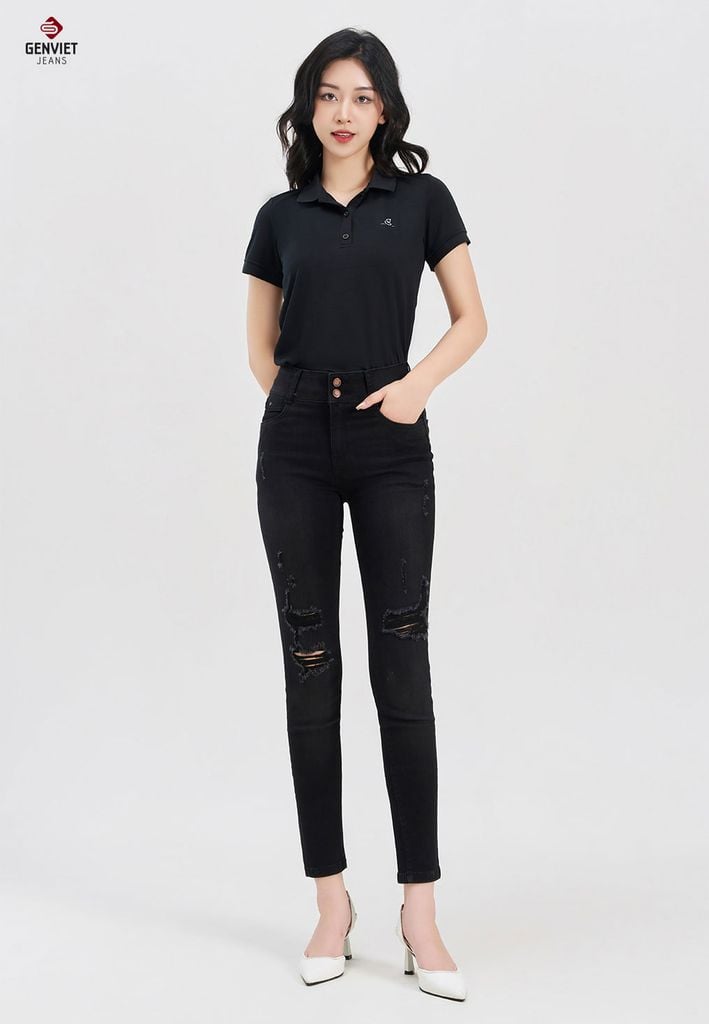 Quần Jeans Nữ Ống Col Vừa TQ103J8158
