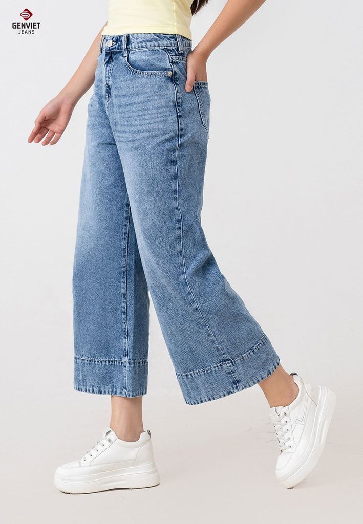 Quần Dài Nữ Jeans Suông Trẻ Trung TQ124J8620