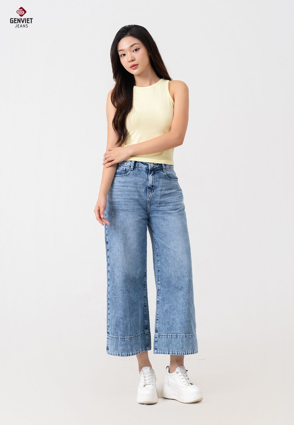  Quần Dài Nữ Jeans Suông Trẻ Trung TQ124J8620 