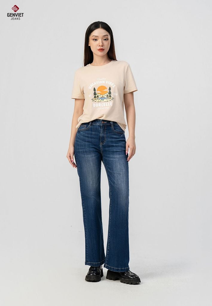 Quần Jeans Nữ Ống Vảy TQ110J8533