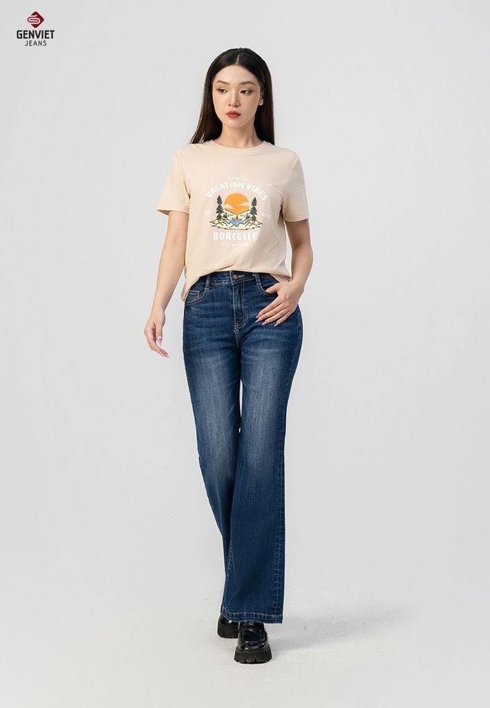 Quần Jeans Nữ Ống Vảy TQ110J8533