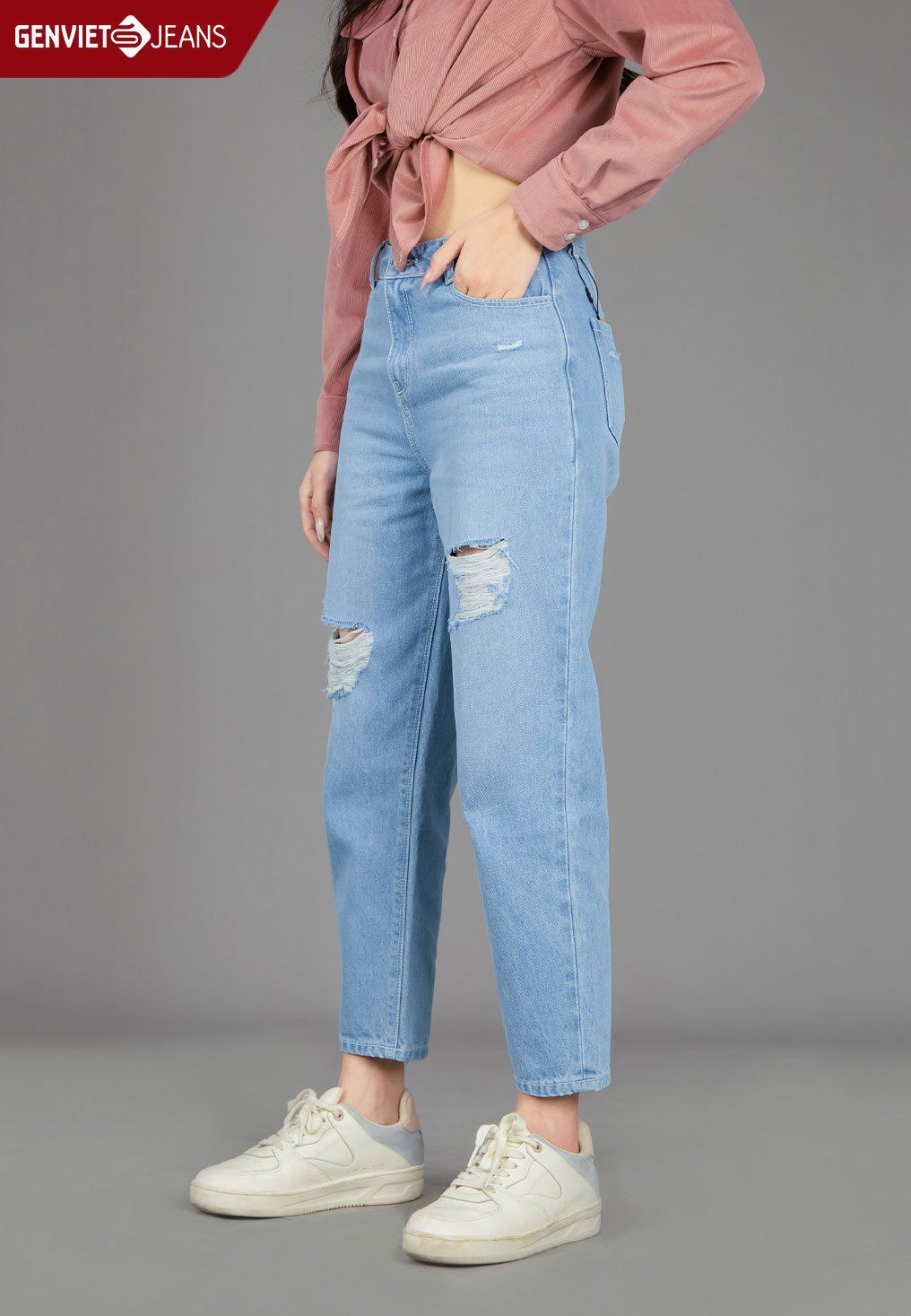  Quần Dài Nữ Jeans Col Thụng TQ104J2299 