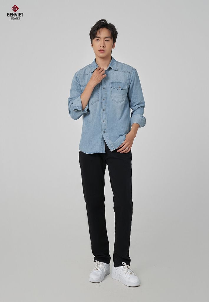 Quần Jeans Nam Ống Col Đứng D1108J8658