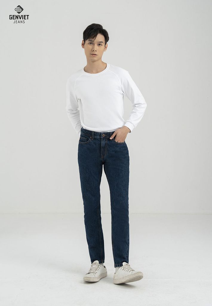 Quần Jeans Nam Ống Col Đứng D1108J8100
