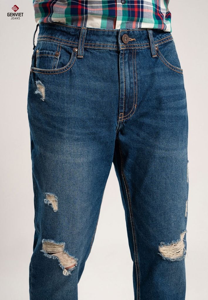 Quần Jeans Nam Dáng Col Thụng T1104J8289