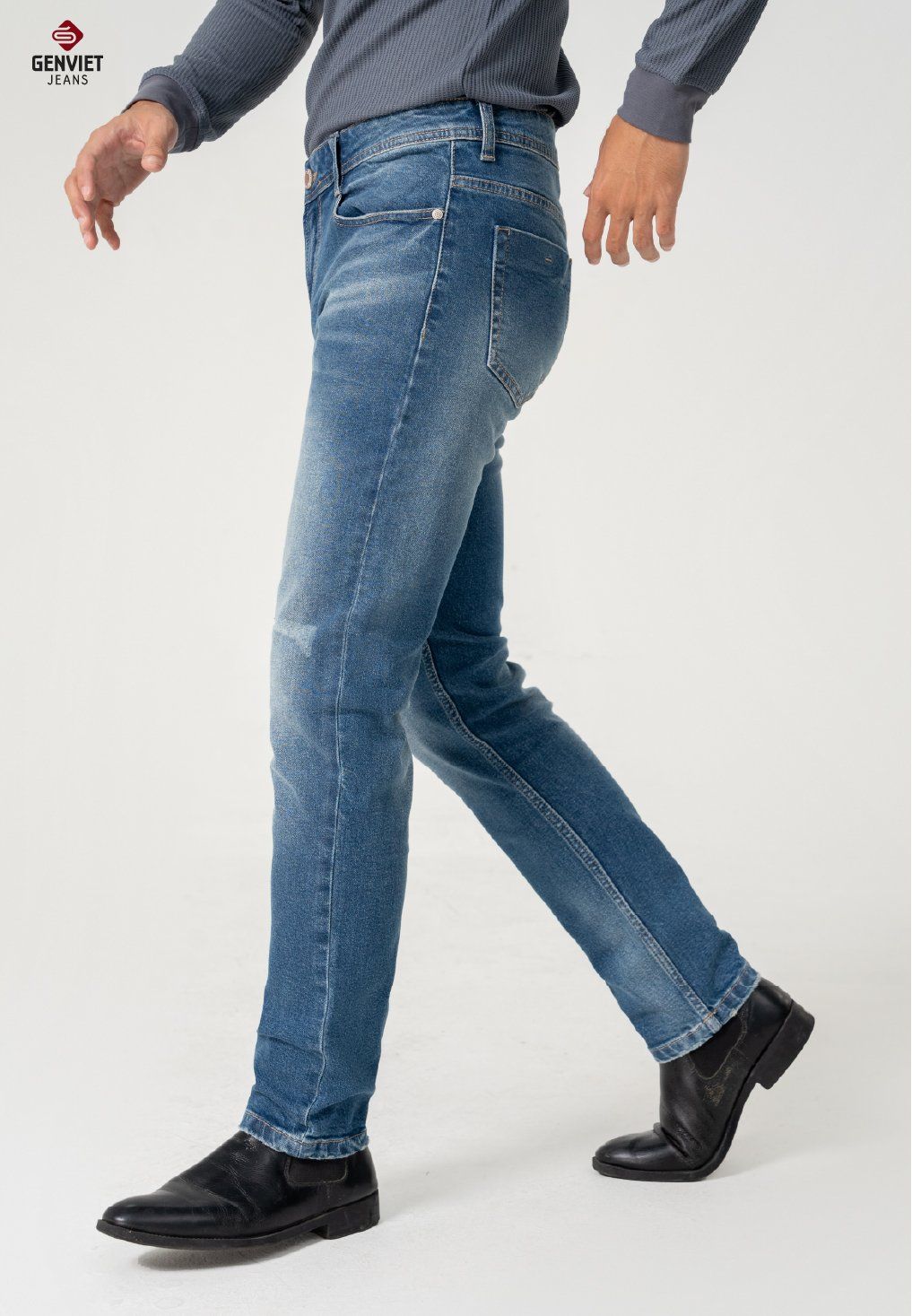  Quần Dài Nam Jeans Col Cơ Bản Trẻ Trung T1103J8375 