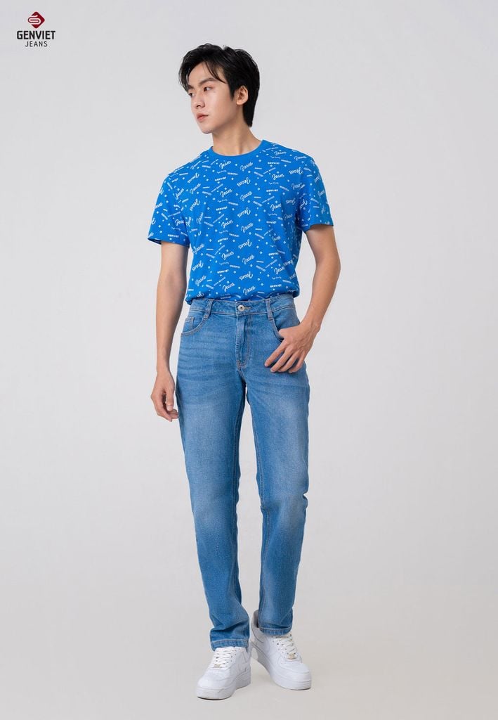Quần Jeans Nam Ống Col Đứng T1108J8516