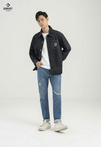 Quần Jeans Nam Ống Col Đứng T1108J8099