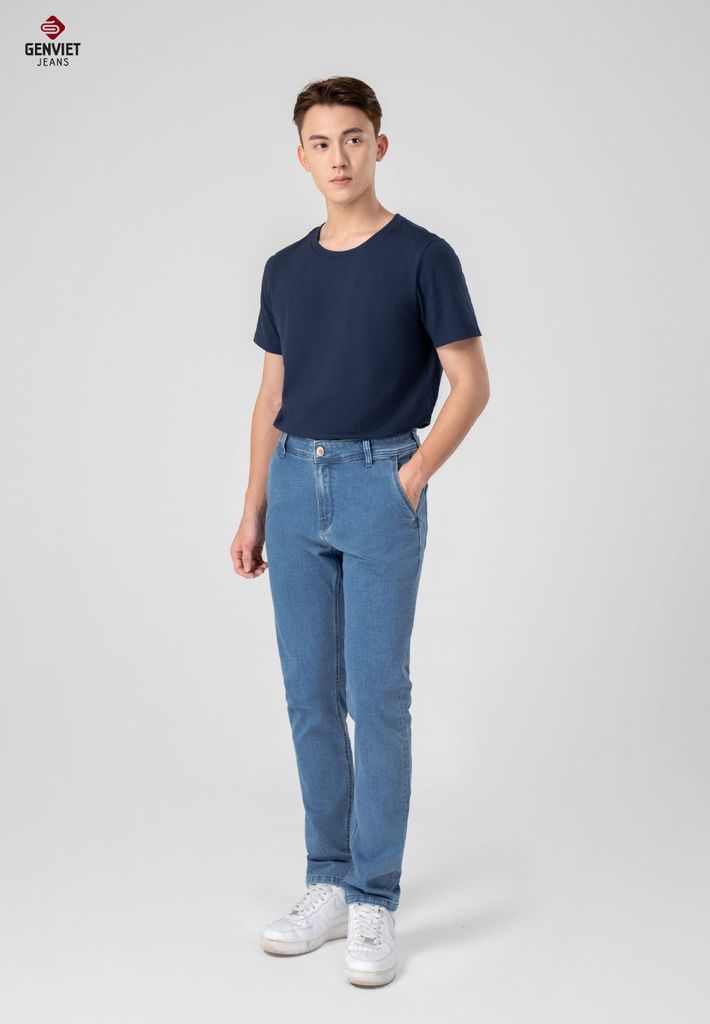 Quần Jeans Nam Ống Col Đứng T1108J8144