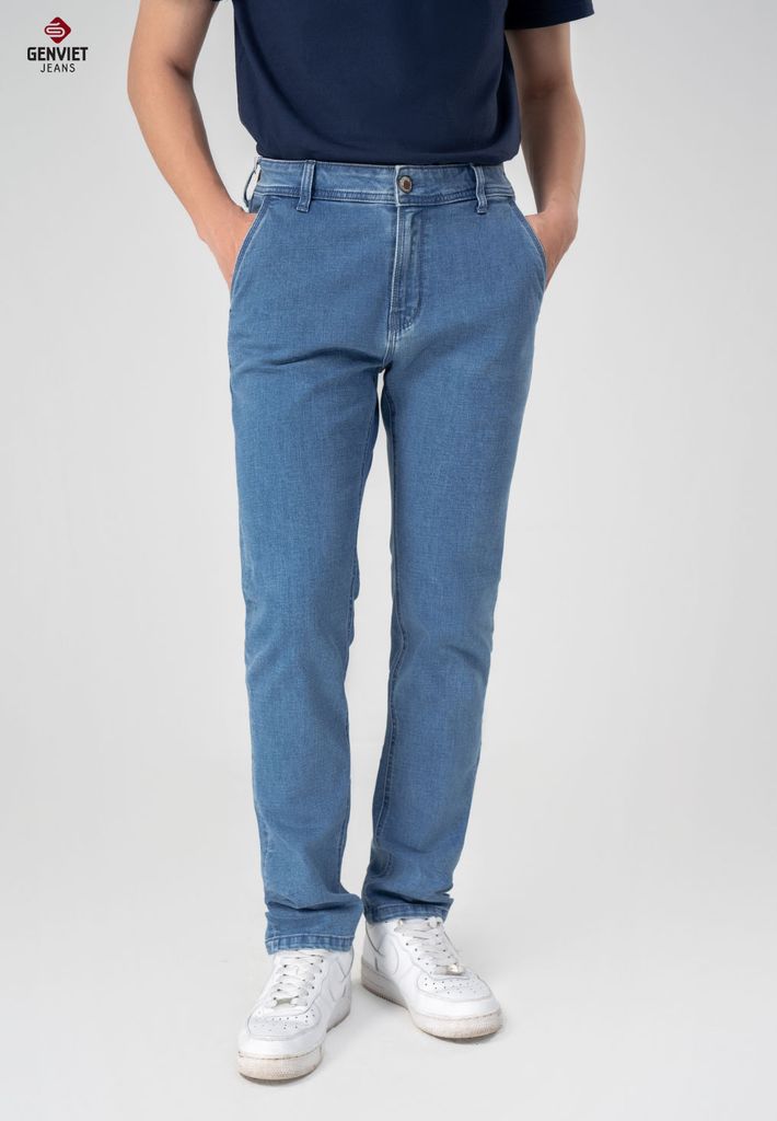 Quần Jeans Nam Ống Col Đứng T1108J8144