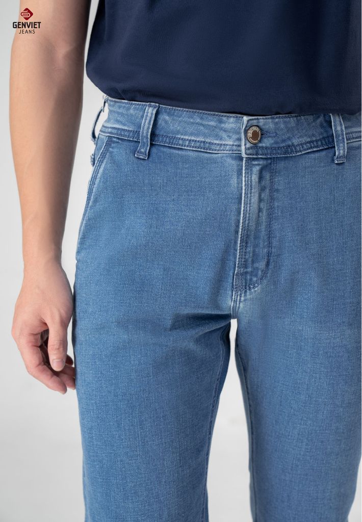 Quần Jeans Nam Ống Col Đứng T1108J8144