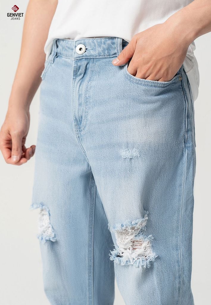 Quần Jeans Nam Dáng Col Thụng T1104J8517
