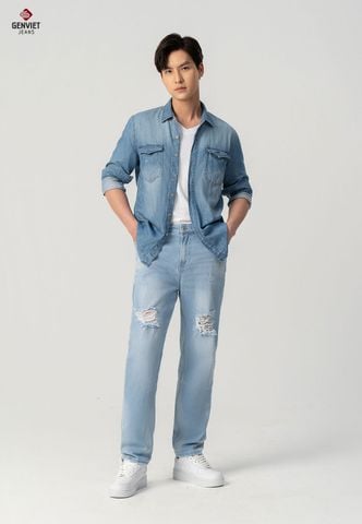 Quần Jeans Nam Dáng Col Thụng T1104J8517