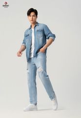 Quần Jeans Nam Dáng Col Thụng T1104J8517