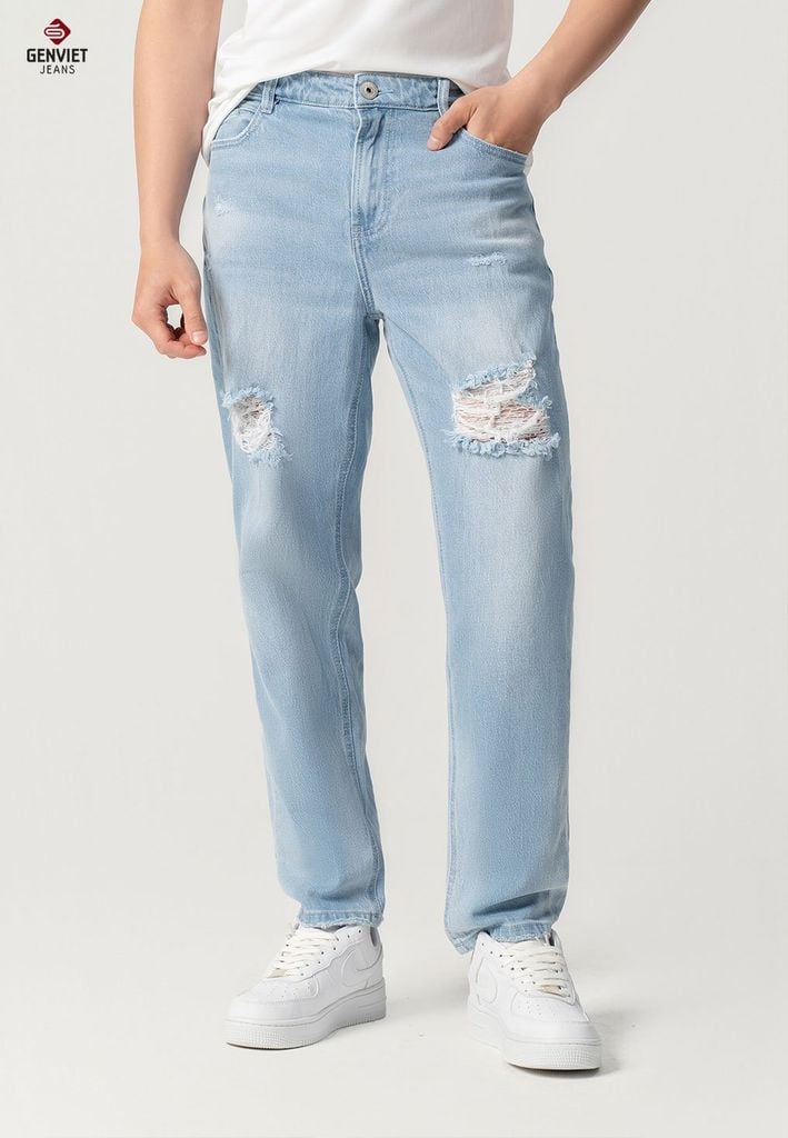 Quần Jeans Nam Dáng Col Thụng T1104J8517