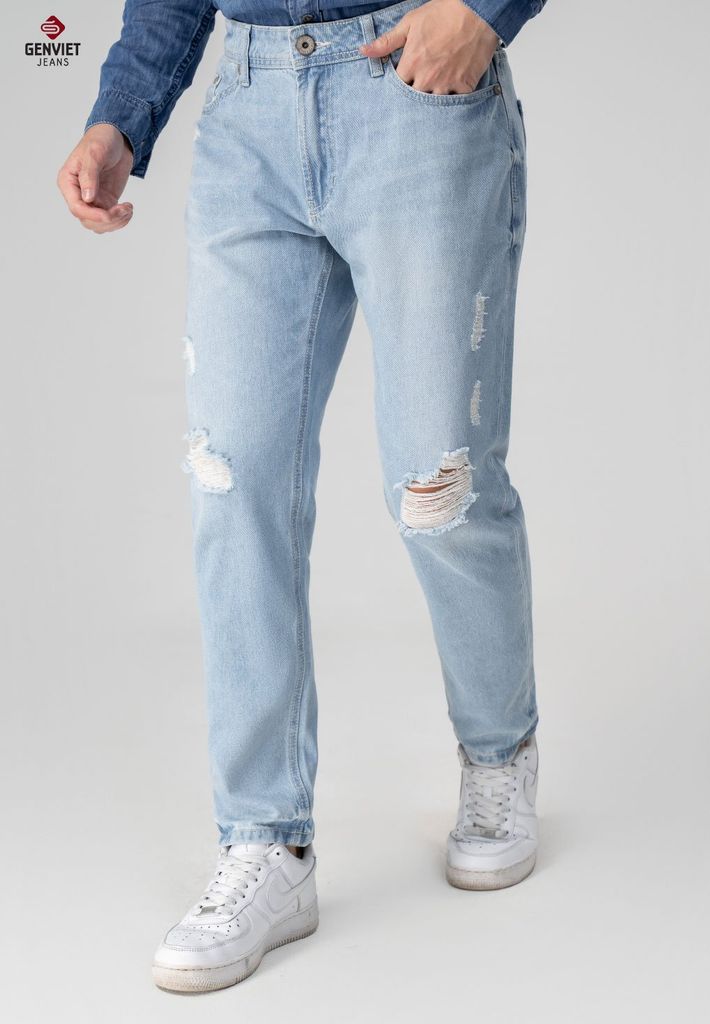 Quần Jeans Nam Dáng Col Thụng T1104J8289