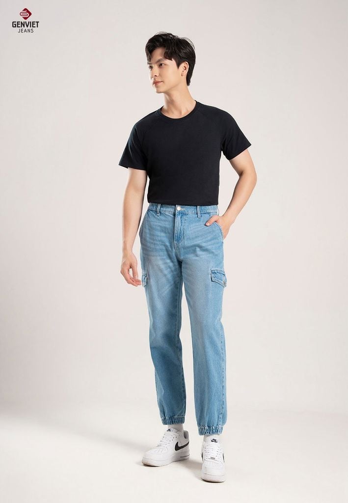 Quần Jeans Nam Dáng Jogger T1111J8143