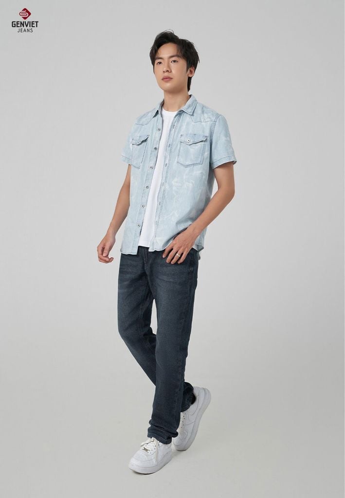 Quần Jeans Nam Ống Col Đứng T1108J8516