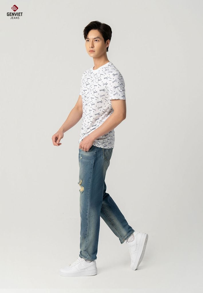 Quần Jeans Nam Dáng Col Thụng T1104J8517